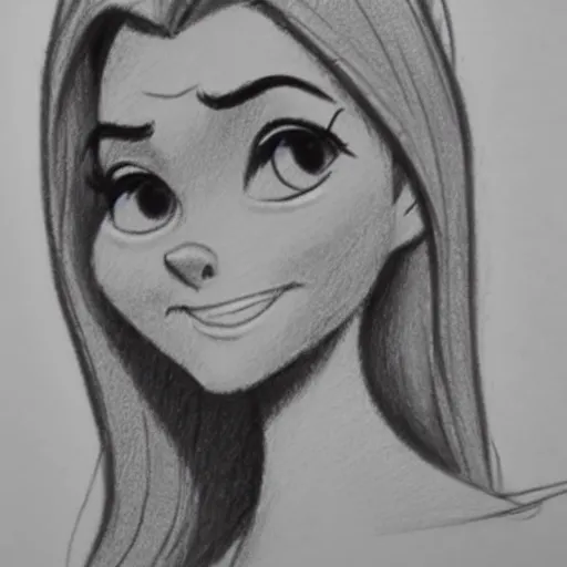 Image similar to milt kahl pencil sketch of victoria justice disney style