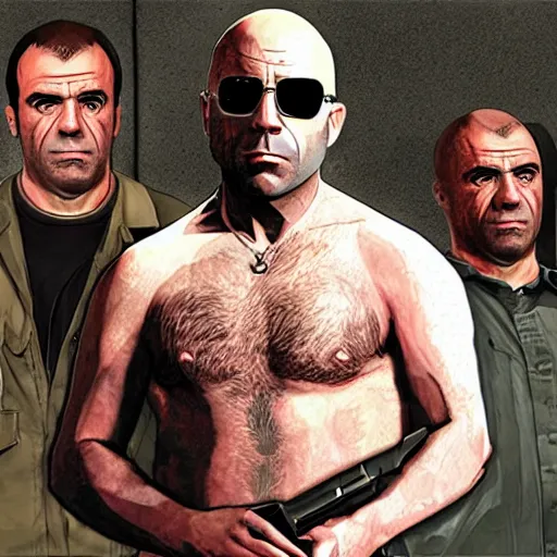 Image similar to Joe Rogan as a playable character in Grand theft auto