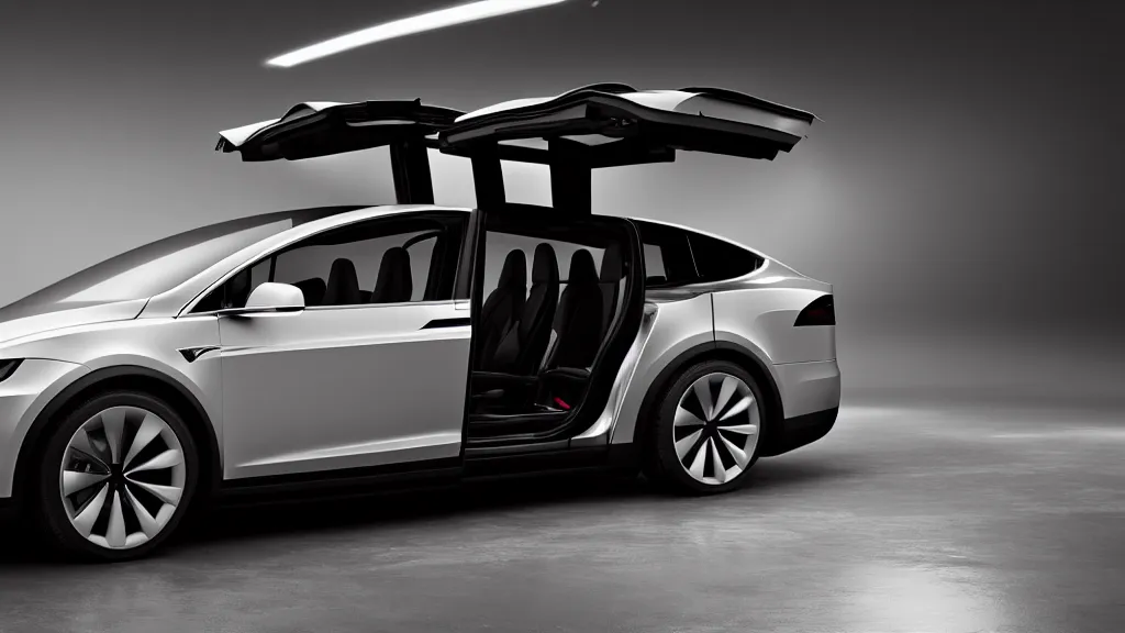 Prompt: A studio photo of a Tesla Model X; the most beautiful photo in the world; trending on artstation; 8k