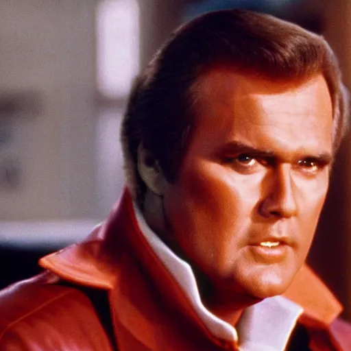 Prompt: lee majors as the six million dollar man, standing up, looking at the camera, photorealistic, 8 k