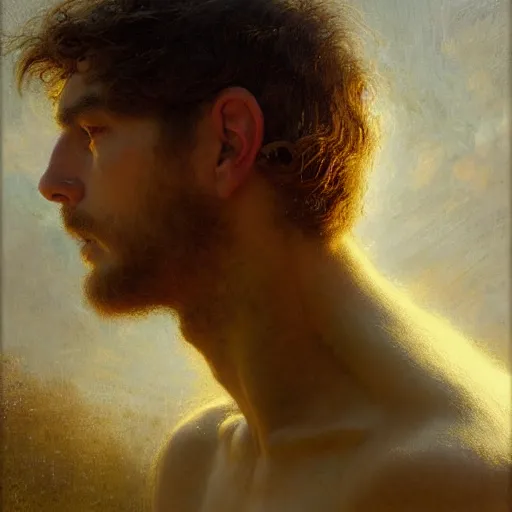 Image similar to a portrait of a good - lookiung white boy god,, high detail, cleary see face, by gaston bussiere, bayard wu, greg rutkowski, odd nerdrum, maxim verehin, dan dos santos, masterpiece, sharp focus, cinematic lightning - h 7 6 8