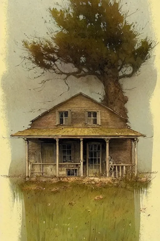 Image similar to (((((1950s farm house. muted colors.))))) by Jean-Baptiste Monge !!!!!!!!!!!!!!!!!!!!!!!!!!!