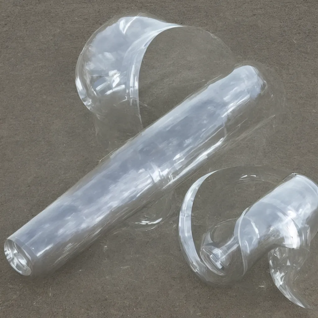 Image similar to a inflatable transparent chrome tube