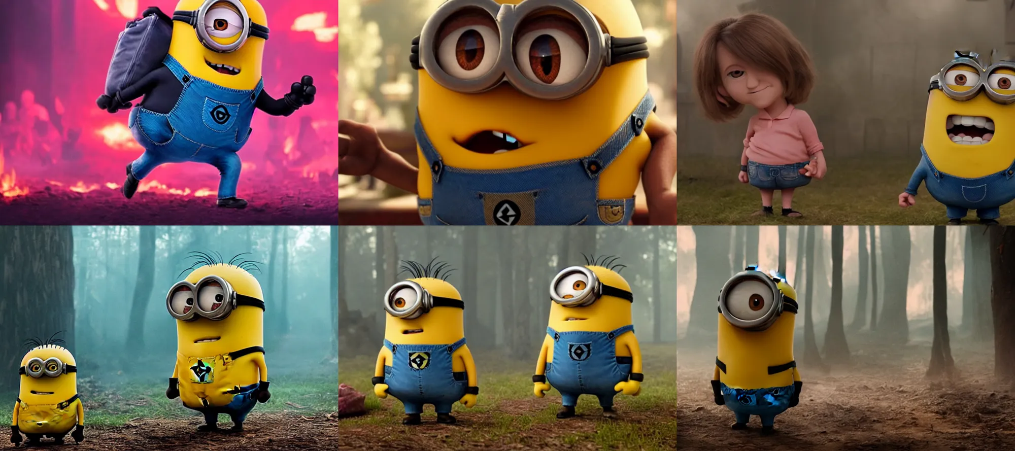 Prompt: a minion in the Movie Mandy