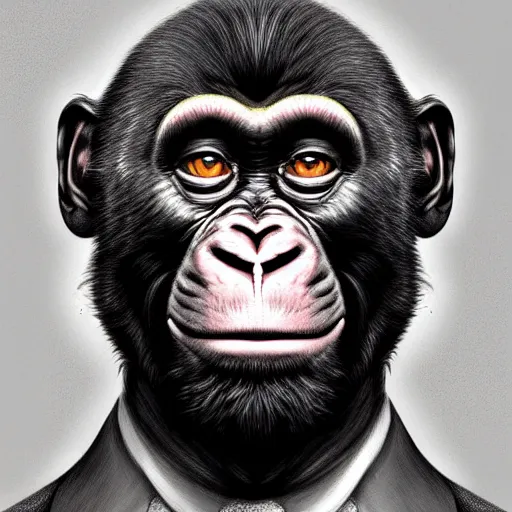 Image similar to Very funny Joe Biden as a dump looking monkey, like gorilla but good face, colorful painting on grey scale face, powerful , magic, thunders, dramatic lighting, intricate, wild, highly detailed, digital painting, artstation, concept art, smooth, sharp focus, illustration, art by artgerm and greg rutkowski and alphonse mucha, footage