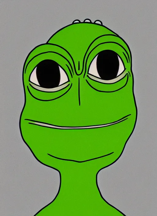 Image similar to depressed pepe the frog!!!, sad, portrait, intricat, highly detailed, digital painting, artstation, concept art, wallpaper, smooth, sharp focus, illustration, art by matt furie!!!