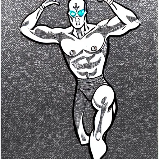 Image similar to Silver Surfer, Tradd Moore artstyle