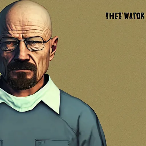 Image similar to walter white in gta 5 game poster