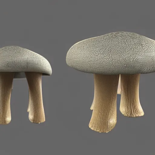 Prompt: mushroom stool, detailed 3 d rendering