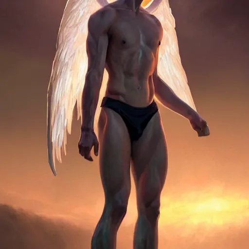 Prompt: michael mcintrye as the angel michael, anatomy, bathed in light, highly detailed, photorealistic, artstation, smooth, sharp focus, illustration, unreal engine 5, 8 k, art by artgerm and greg rutkowski and edgar maxence