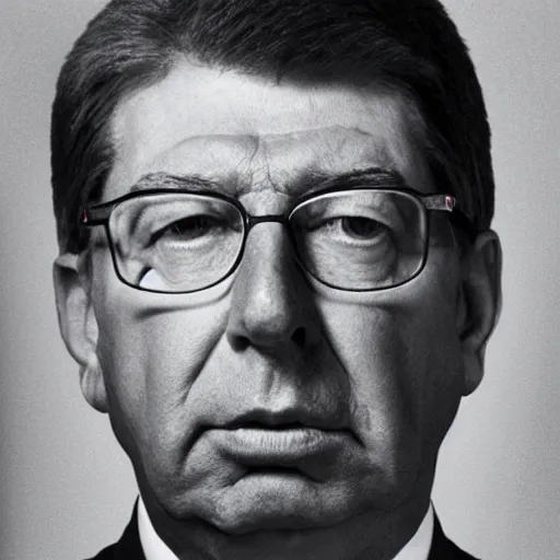 Image similar to [portrait of dark Patrick Balkany]