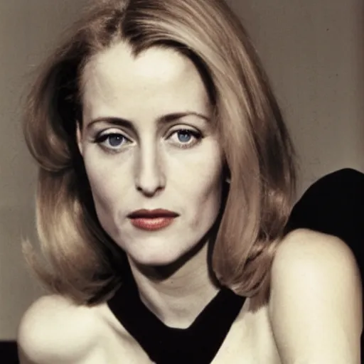Prompt: gillian anderson by walter vogel, 1 9 6 6