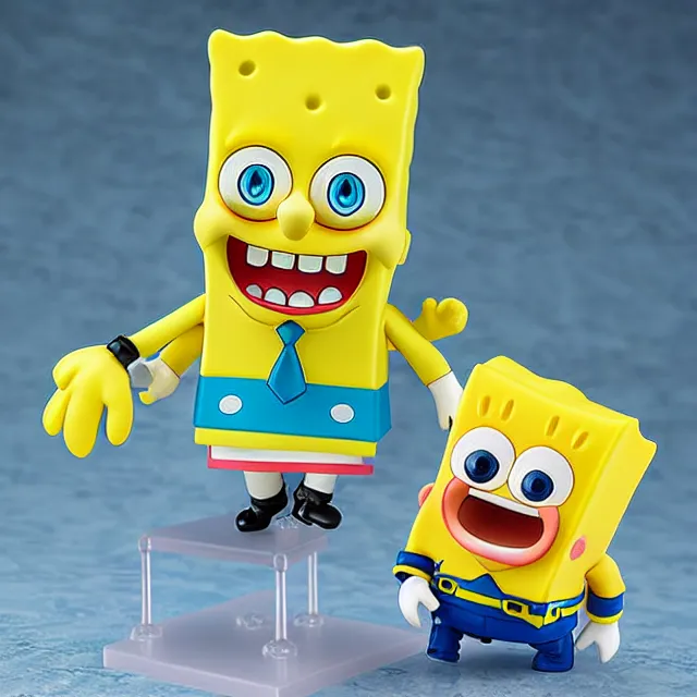 Image similar to spongebob, an anime nendoroid of spongebob, figurine, detailed product photo