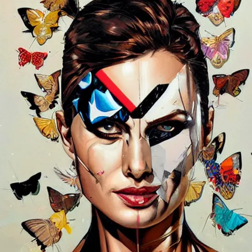 Prompt: The most beautiful person in the world, by MARVEL comics and Sandra Chevrier