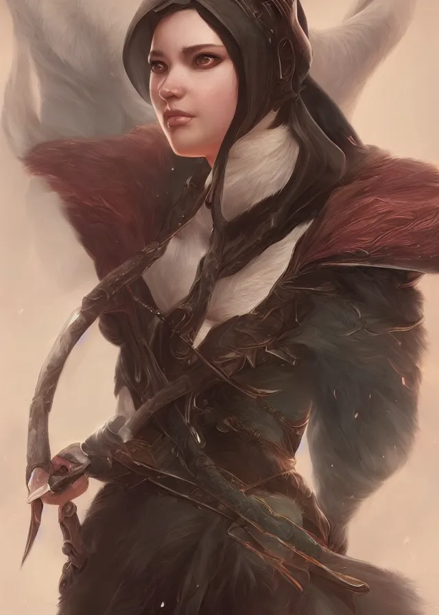 Prompt: a beautiful hyper realistic detailed painting of the sacred raccoon who guide her choosen knight, by artgerm, charlie bowater, inspired by dragon age inquisition featured on artstation