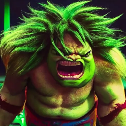 Image similar to movie still of jack black starring as blanka in the 2 0 2 6 live action street fighter movie