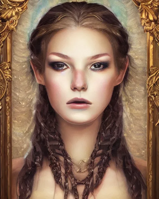 Prompt: a beautiful female fantasy portrait