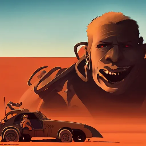 Image similar to face icon stylized minimalist mad max : fury road, loftis, cory behance hd by jesper ejsing, by rhads, makoto shinkai and lois van baarle, ilya kuvshinov, rossdraws global illumination