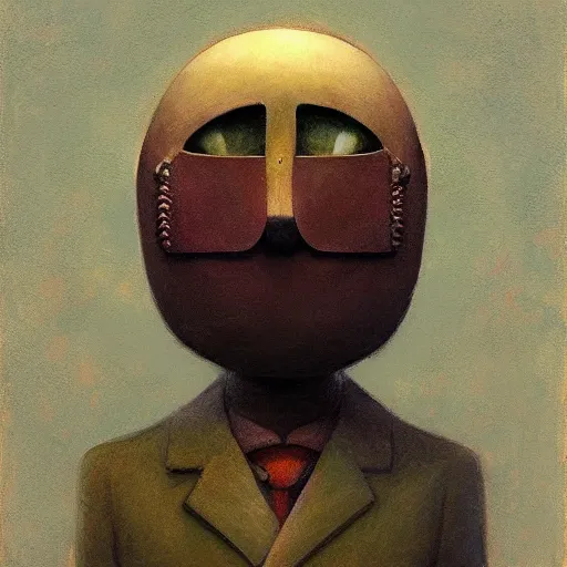 Prompt: a portrait of a character, by shaun tan