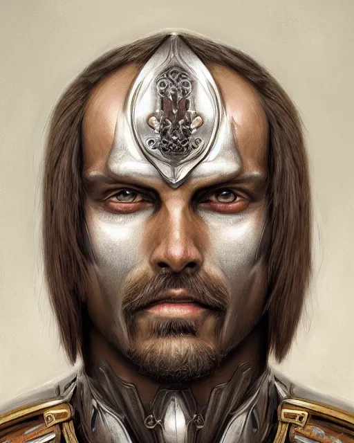 Prompt: ultrarealistic illustration of conquistador, symmetrical, by daniel zrom and evyn fong, detailed, face, anatomy