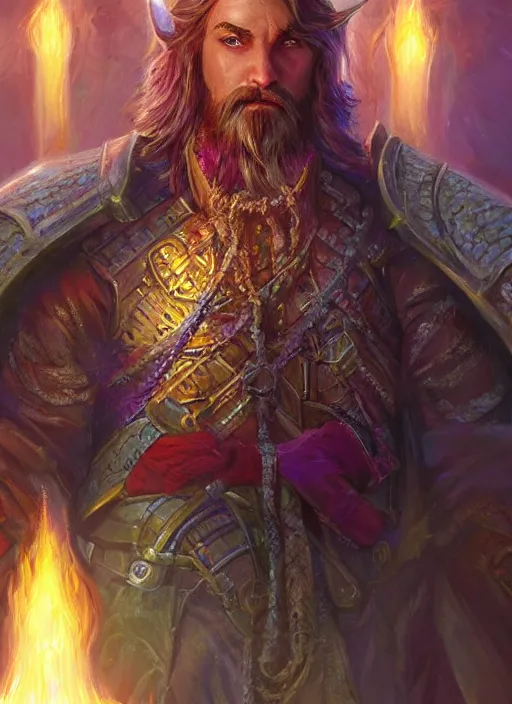 Image similar to high priest, ultra detailed fantasy, dndbeyond, bright, colourful, realistic, dnd character portrait, full body, pathfinder, pinterest, art by ralph horsley, dnd, rpg, lotr game design fanart by concept art, behance hd, artstation, deviantart, hdr render in unreal engine 5