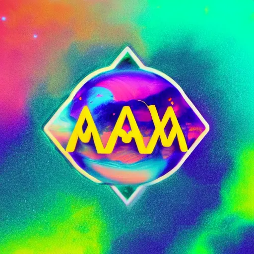 Image similar to a and w vaporwave logo, colorful, digital art, cosmic, 3 d high definition, trending on art station, photorealistic, high resolution, 8 k, octane, hyper detailed, insane details, intricate, elite, ornate, elegant trend, highly detailed and intricate, sharp focus, photography, unreal engine