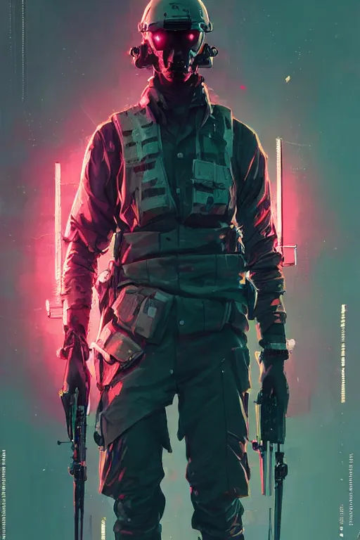 WALLPAPER IPHONE 4K - CYBERPUNK SOLDIER - HeroWall Backgrounds