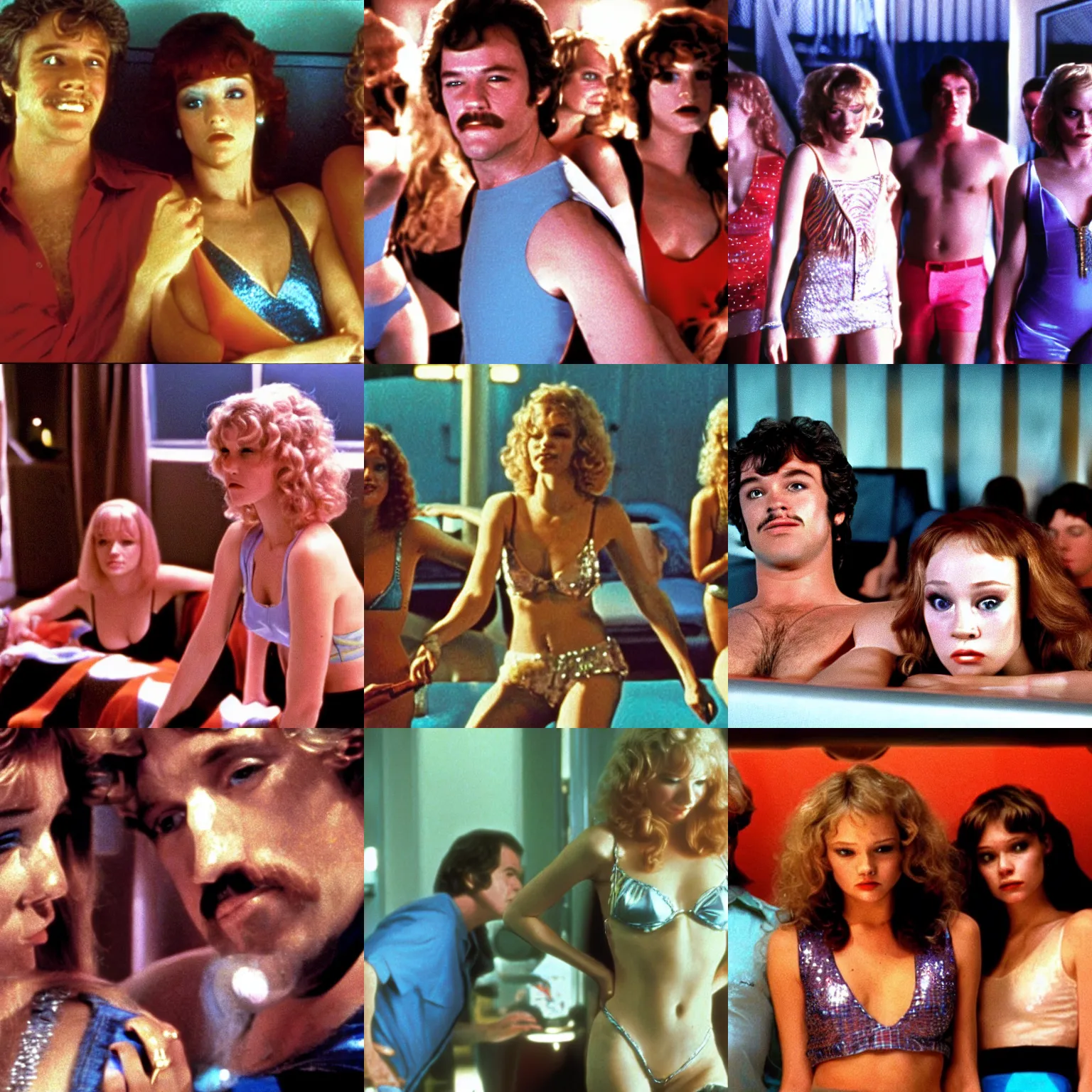 Prompt: a film still from boogie nights ( 1 9 9 7 )