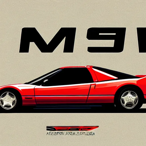 Image similar to acura nsx 1991, Stephen Bliss, gta style, highly detailed, vector style art