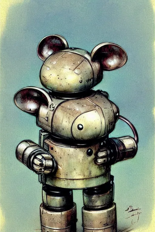 Image similar to ( ( ( ( ( 1 9 5 0 s retro robot mouse. muted colors. ) ) ) ) ) by jean - baptiste monge!!!!!!!!!!!!!!!!!!!!!!!!!!!!!!