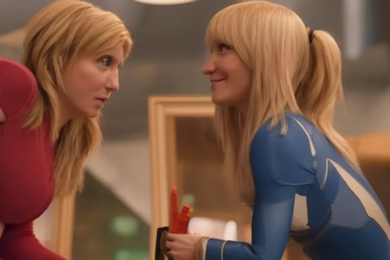 Image similar to samus aran in the new comedy movie