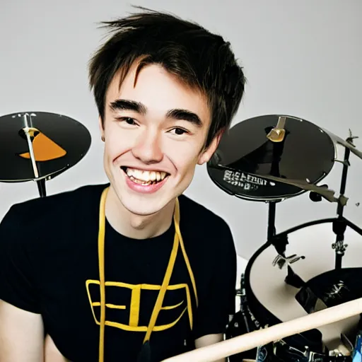 Prompt: anime of jacob collier playing saturn rings with drum sticks