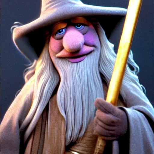 Image similar to Gandalf in the Muppet show, realism, high quality