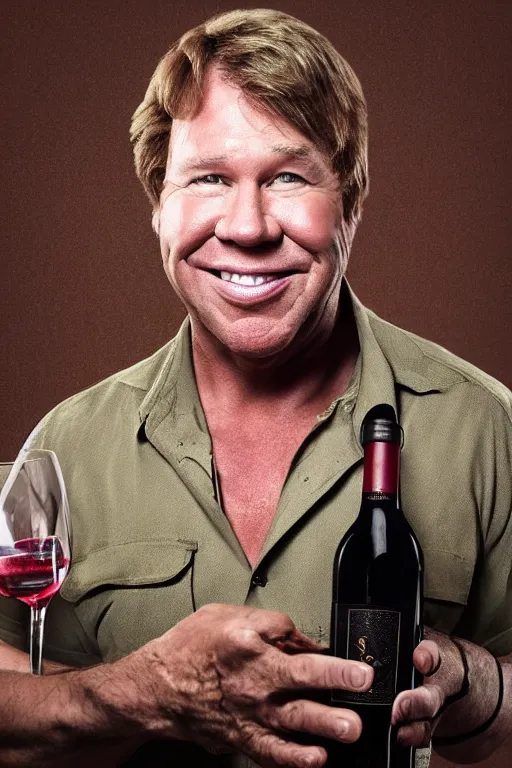 Prompt: 📷 portrait of steve irwin the wine 🍷, made of drink, still image, dynamic lighting, 4 k