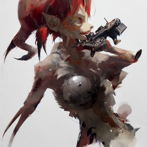 Image similar to concept art of anthropomorphized animal, highly detailed painting by dustin nguyen, akihiko yoshida, greg tocchini, 4 k, trending on artstation, 8 k