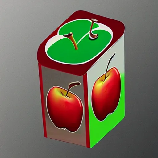 Prompt: cube apple