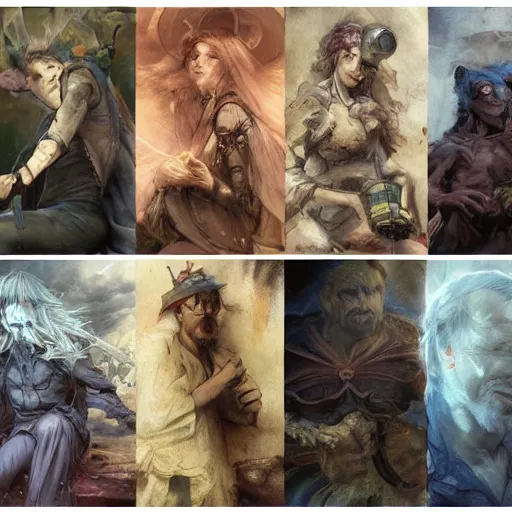 Image similar to Brian Froud and Jean-Baptiste Monge and Solomon Joseph Solomon and Richard Schmid and Jeremy Lipking boy super scientest character