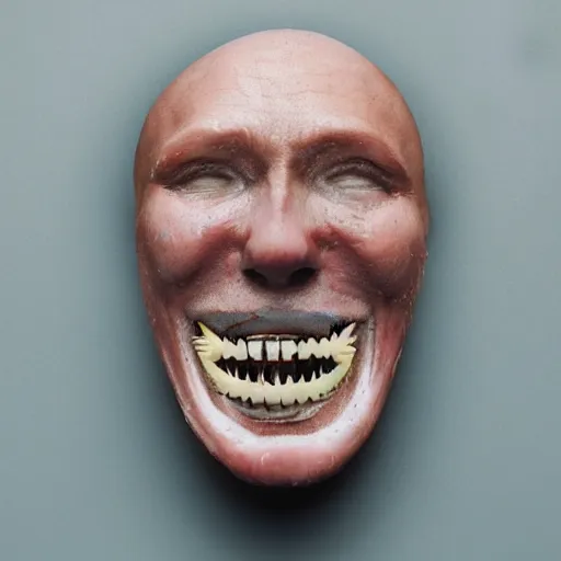 Image similar to man made of teeth