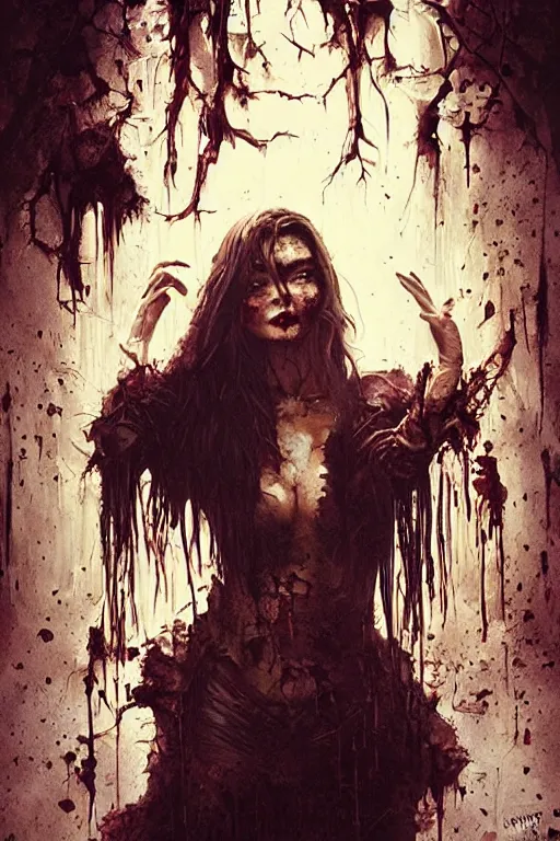 Image similar to movie poster of miranda kerr staring in a 1980 horror movie, zombie themed, by artgerm and greg rutkowski