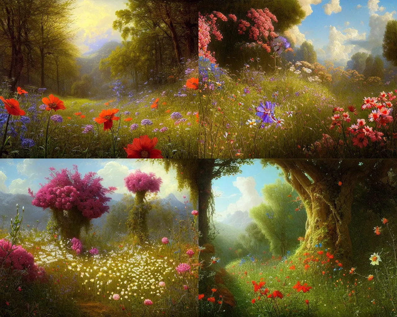 Prompt: wildflowers, sylvain sarrailh, ferdinand knab, mat collishaw