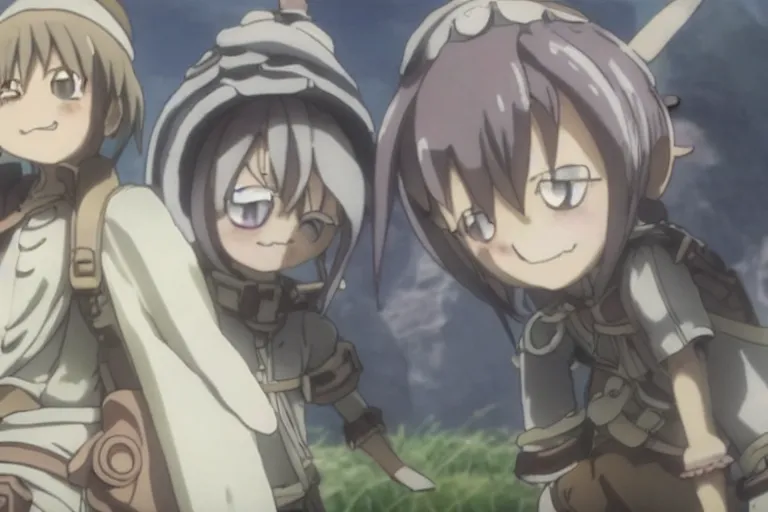 Prompt: screenshot from the made in abyss anime, perfect faces, fine details