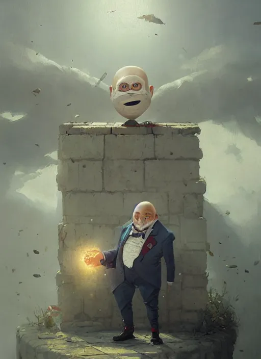 Image similar to portrait of the humpty dumpty by greg rutkowski