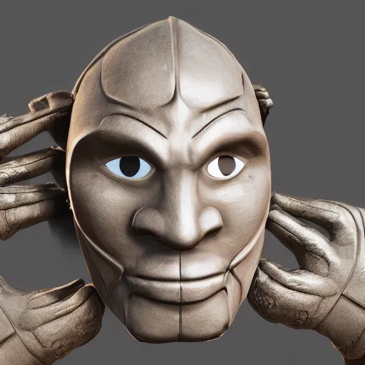 Image similar to the mask as a 3 d render, unreal engine