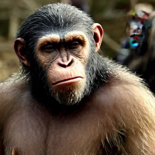 Image similar to planet of the apes In Vikings Very detailed 4K quality Super Realistic