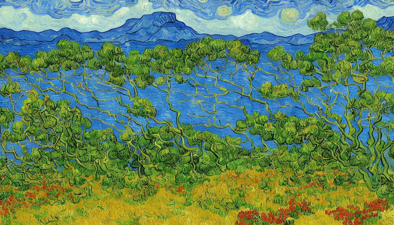 Image similar to costa rica by van gogh