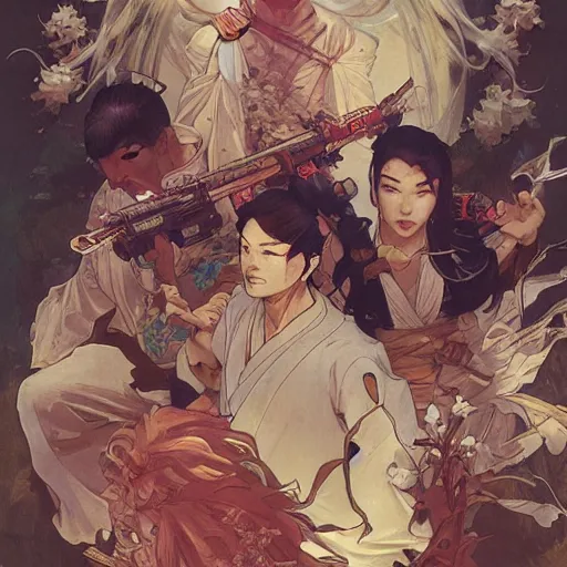 Prompt: Kenzoku Kyojin by Stanley Artgerm Lau, greg rutkowski, thomas kindkade, alphonse mucha, loish, norman Rockwel