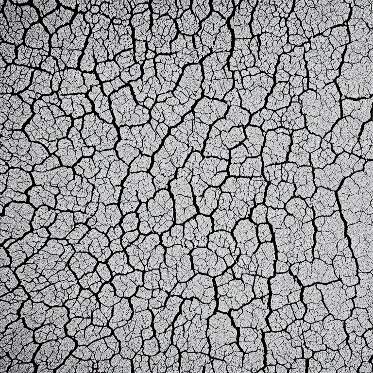 Prompt: a detailed pen and ink line - art drawing of a dry cracked desert surface as viewed from above. clean lines, mm, svg. technical