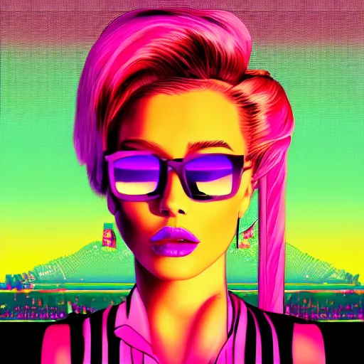 Image similar to bianca. synthwave.