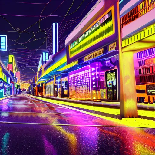 Prompt: ashanti city of the future, street scene, ashanti neon lights, high definition, detailed, futuristic, night scene, realistic