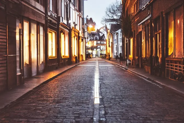 Prompt: transparent street having light under it